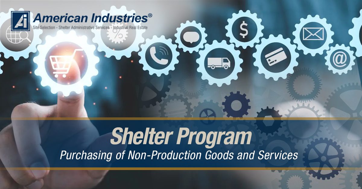 Shelter program purchasing of non-production goods and services