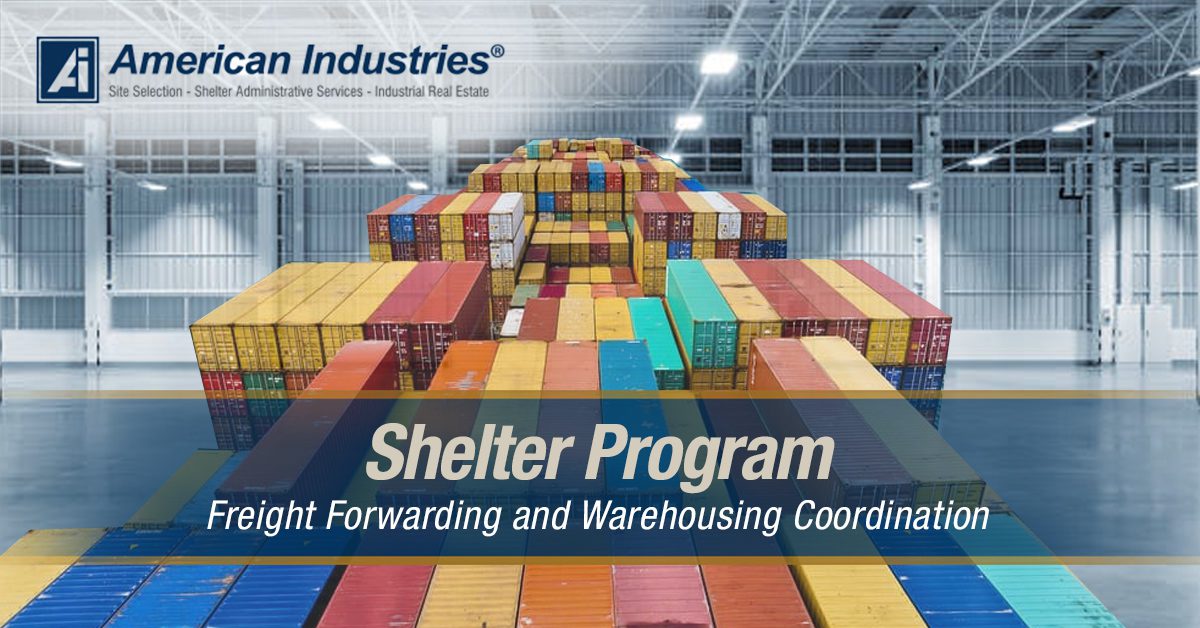 Shelter program freight forwarding and warehousing coordination