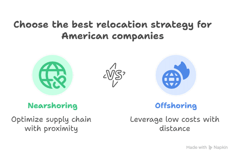 Relocation strategy nearshoring vs offshoring